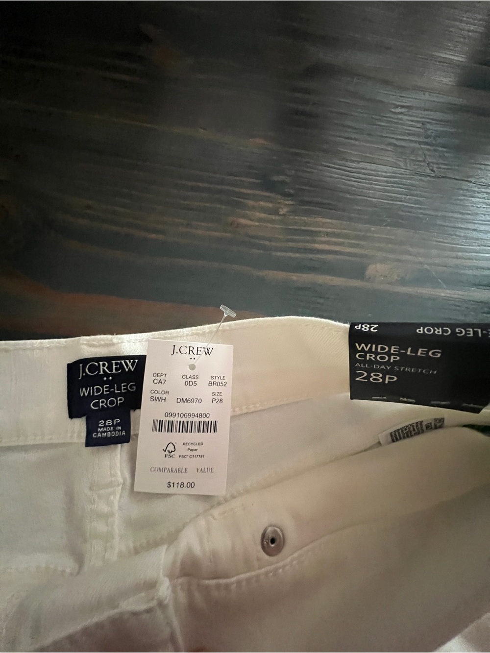 J. Crew Wide Leg Crop Jeans - Size 28P NWT - Picture 3 of 7